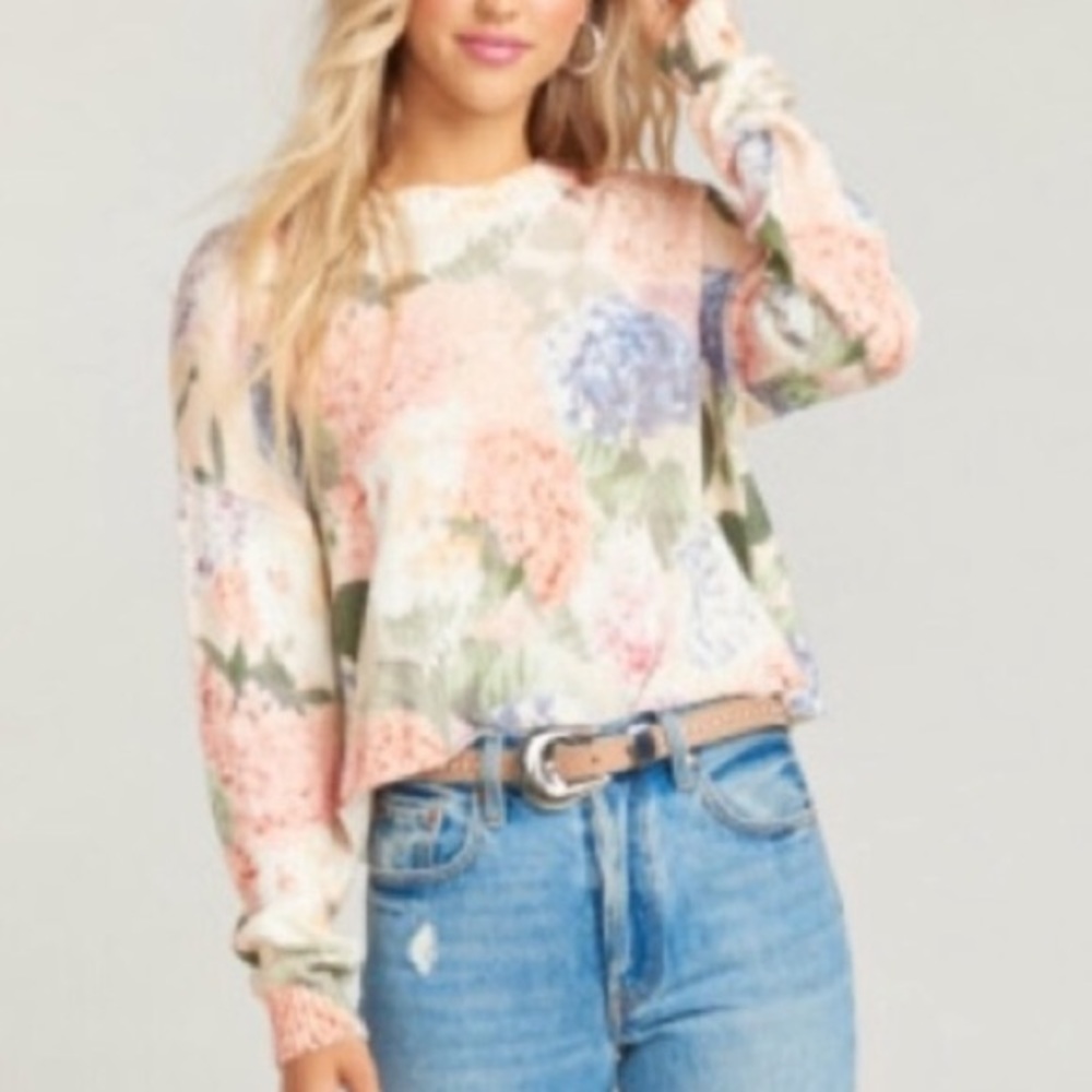 NWOT Show Me Your Mumu Cropped Varsity KnitSweater